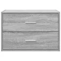 Armoire avec 2 tiroirs sonoma gris 60x31x40cm bois d'ingénierie