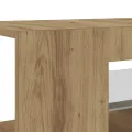 Meuble TV avec lumières LED chêne artisanal bois d'ingénierie