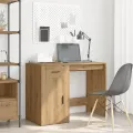 Bureau chêne artisanal 100x49x75 cm bois d'ingénierie