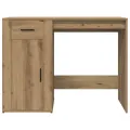 Bureau chêne artisanal 100x49x75 cm bois d'ingénierie