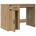 Bureau chêne artisanal 100x49x75 cm bois d'ingénierie