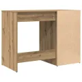 Bureau chêne artisanal 100x49x75 cm bois d'ingénierie