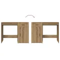 Bureau chêne artisanal 100x49x75 cm bois d'ingénierie