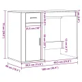 Bureau chêne artisanal 100x49x75 cm bois d'ingénierie