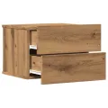 Tables de chevet murales 2 pcs chêne artisanal 40x32x30 cm