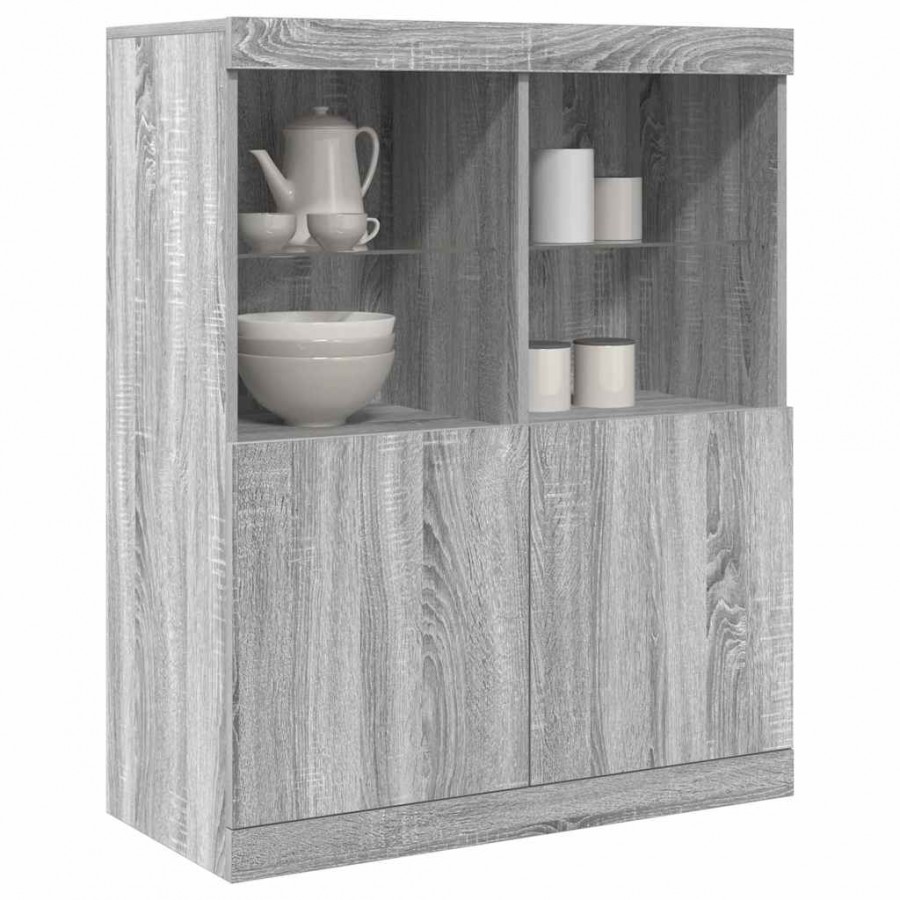 Buffet sonoma gris 81x37x100 cm bois d'ingénierie