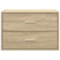 Armoire avec 2 tiroirs chêne sonoma 60x31x40 cm bois ingénierie