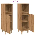 Armoire de salle de bain chêne artisanal 30x30x100 cm