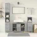 Ensemble de meubles de salle de bain 3 pcs gris béton