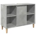 Ensemble de meubles de salle de bain 3 pcs gris béton