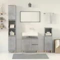Ensemble de meubles de salle de bain 3 pcs gris béton