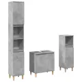 Ensemble de meubles de salle de bain 3 pcs gris béton