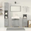 Ensemble de meubles de salle de bain 3 pcs gris béton
