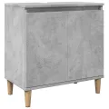 Ensemble de meubles de salle de bain 3 pcs gris béton