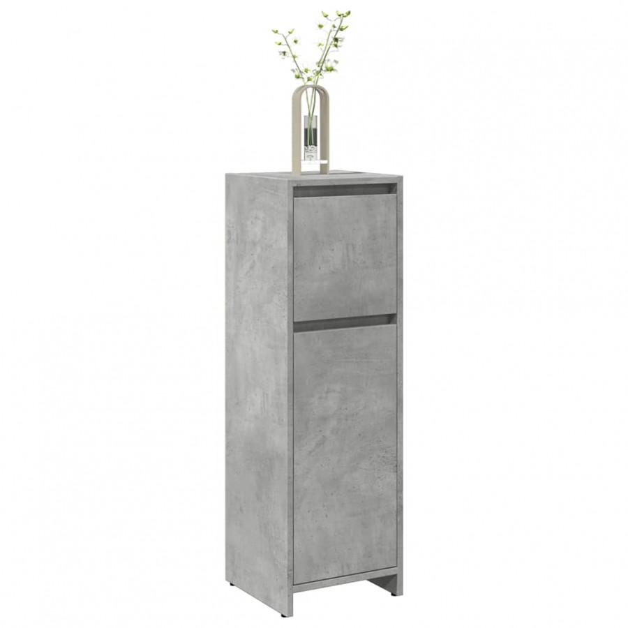 Armoire de salle de bain Gris béton 30x30x95 cm Aggloméré