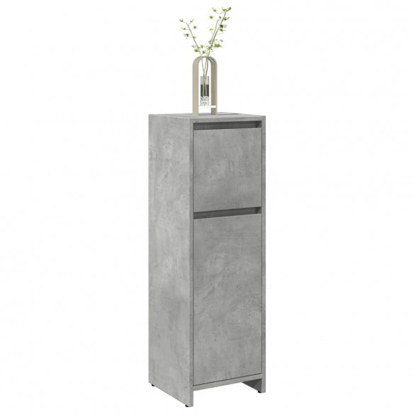 Armoire de salle de bain Gris béton 30x30x95 cm Aggloméré