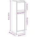 Armoire de salle de bain Gris béton 30x30x95 cm Aggloméré