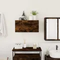 Armoire murale de bain chêne fumé 60x25x30 cm bois d'ingénierie