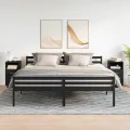 Tables de chevet 2 pcs avec 2 tiroirs noir 36x36x68 cm