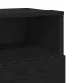 Tables de chevet 2 pcs avec 2 tiroirs noir 36x36x68 cm
