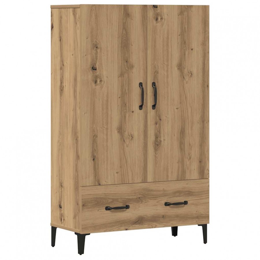 Buffet chêne artisanal 70x31x115 cm bois d'ingénierie