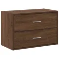 Armoire avec 2 tiroirs chêne marron 60x31x40 cm bois ingénierie