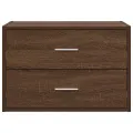 Armoire avec 2 tiroirs chêne marron 60x31x40 cm bois ingénierie