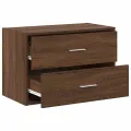 Armoire avec 2 tiroirs chêne marron 60x31x40 cm bois ingénierie