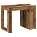 Bureau avec tiroir et étagère vieux bois bois d'ingénierie