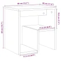 Tables de chevet 2 pcs vieux bois 40x30x40 cm bois d'ingénierie
