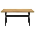Table à manger NOAIN pieds en forme de X 160x90x75cm massif pin