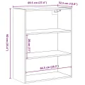 Armoire murale suspendue vieux bois 69,5x32,5x90 cm