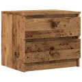 Tables de chevet 2 pcs vieux bois 50x40x43.5 cm bois ingénierie