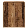 Armoire à chaussures vieux bois 60x35x70 cm bois d'ingénierie