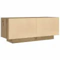 Table de chevet chêne artisanal 100x35x40 cm bois d’ingénierie