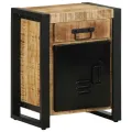 Tables de chevet 2 pcs bois de manguier massif brut