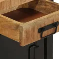Tables de chevet 2 pcs bois de manguier massif brut