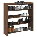 Étagère à chaussures chêne marron 80x25x81 cm bois ingénierie