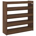Étagère à chaussures chêne marron 80x25x81 cm bois ingénierie