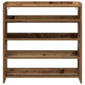 Étagère à chaussures chêne marron 80x25x81 cm bois ingénierie