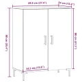 Buffet chêne artisanal 69,5x34x90 cm bois d'ingénierie