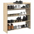 Étagère à chaussures chêne sonoma 80x25x81 cm bois ingénierie
