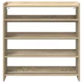 Étagère à chaussures chêne sonoma 80x25x81 cm bois ingénierie