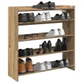 Étagère à chaussures chêne artisanal bois d'ingénierie