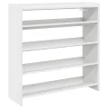 Étagère à chaussures blanc 80x25x81 cm bois d'ingénierie