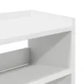 Étagère à chaussures blanc 80x25x81 cm bois d'ingénierie