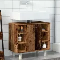 Armoire de salle de bain vieux bois 60x32x53,5 cm