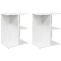 Tables de chevet 2 pcs blanc 46,5x29x61 cm bois d’ingénierie