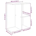 Tables de chevet 2 pcs blanc 46,5x29x61 cm bois d’ingénierie