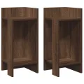 Tables d'appoint 2 pcs avec étagère chêne marron 25,5x27x60 cm